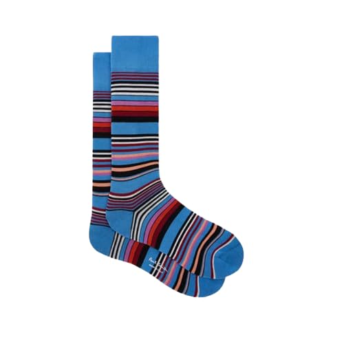 PS Paul Smith MEN SOCK NIAM STRIPE Turquoise/Aqua 0