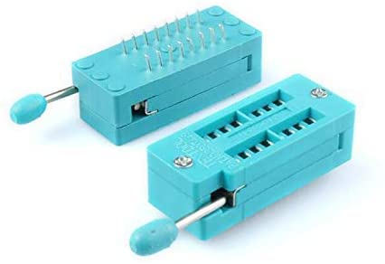 5Pcs Integrated Socket Universal 14/16/18/24/28/40 pin IC Test Universal ZIF Socket (16p Locking seat)