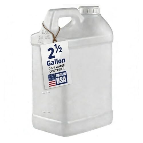2.5 Gallon Heavy-Duty Water Jug Container with Secure Lid | 9.46 ...