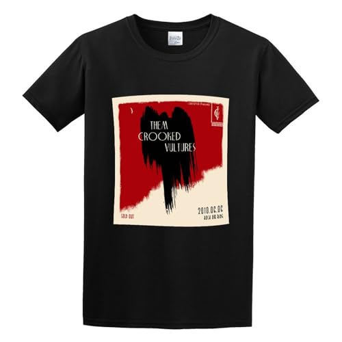 Photo de DEVELL Them Crooked Vultures Casual Round Neck T Shirt Black 3XL