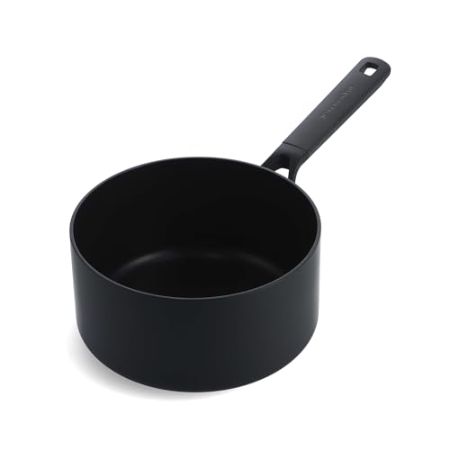 KitchenAid Classic Forged Aluminium Céramique Antiadhésive Anodisée, Sans PFAS, Casserole de 16 cm/1,5 litre, Induction, Four, Lave-vaisselle, Noir