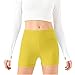 Girls Volleyball Spandex Shorts Kids Athletic Biker Dance Gym Compression Shorts Teen Running Soccer (Yellow, 7-8 Years)