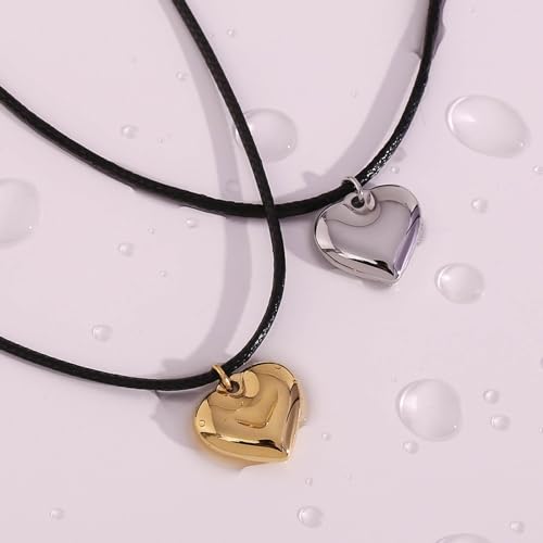 Heart Pendant Necklaces Chain Necklaces Alloy Adjustable Rope Necklace Neck Jewelry for Fashion Lover4