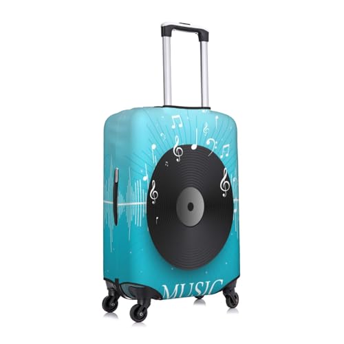 Music Record Vinyl Luggage Cover for Suitcase, Suitcase Cover Protector Fit 22-24 Inch Luggage Travel Accessories, M3