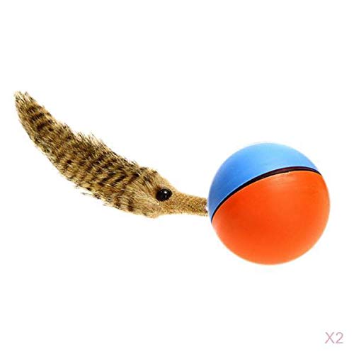 Carreras de bolas con ratones JWQFBC para gatos paquete de 2
