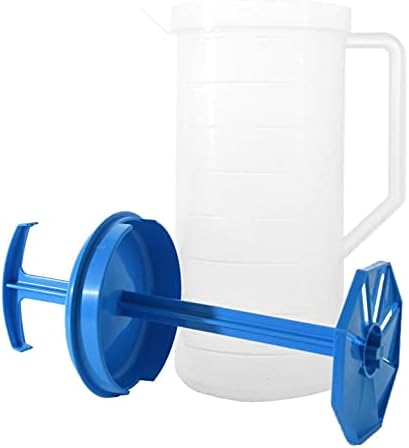 Miniatura 2 de Jarra mezcladora para bebidas, jarra de agua de plástico con tapa y émbolo con cuchillas en ángulo, recipiente de jugo de mezcla fácil, capacidad de