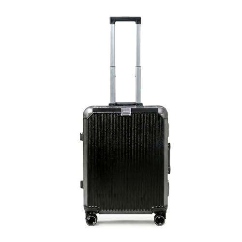 Image of Vertica Hard PC Trolley Luggage, Cabin Size, 100% Polycarbonate, Lightweight and Durable, Silent Wheels, Anti-Theft with Aluminium Frame, and 2 TSA Locks, 20-Inch, Midnight Noir