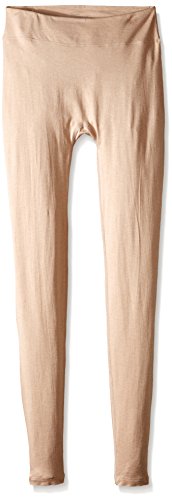 Terramar Thermasilk Spun Silk Legging Tights, Camel Heather, X-Large/(16)