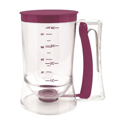 Pfannkuchenteig Partitioner – Accesorios de cocción con para la dosificación exacta de pasta para tartas, panqueques y pasta para gofres | Recipiente de medición con función de embudo para fácil uso