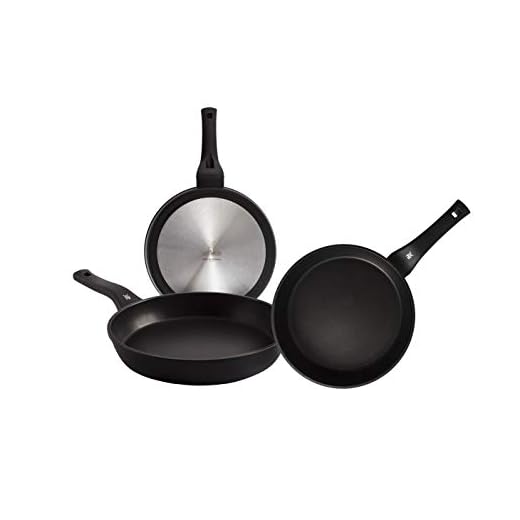 WMF Permadur Premium - Set de 3 sartenes de 20, 24 y 28 cm, de aluminio fundido, con antiadherente para todo tipo de cocinas incluido inducción fabricado en Alemania