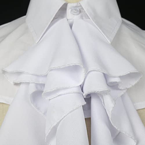 Nenahot Victorian Colonial Jabot Collar Costume Medieval Gothic Detachable Ruffled Fake Collar Victorian Accessories #TOP2