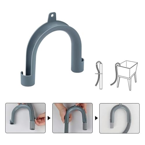 2 Stück Haltebogen Universal Einhängebogen,U-förmige Haltebogen Ablaufschlauch,U-förmiger Ablaufschlauchhalter Kunststoff,Kunststoff Schlauchhalter,für Ablaufschlauch Waschmaschine Geschirrspüler