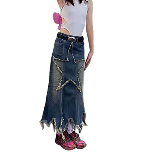 Jupe denim Y2K style vintage grunge taille haute UTELKA