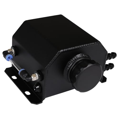 アルミ製 リザーバー タンク クーラント リザーブタンク オーバーフロー タンク オイルキャッチ ラジエータ 拡張合金タンク (ブラック)