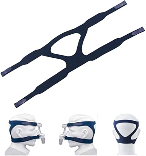 Image of CPAP Headgear Replaces Universal Ultralight Comfort Gel Full Mask Replacement Part Breath Machine Head Band Fit for Respironics Resmed Resmart Without Clips, Blue