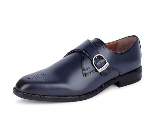 Image of LOUIS STITCH Formal Shoe for Men | Single Monk Strap | Handmade Patina Finish | Comfortable for Business Casual, Every Day, Parties (LSSXSM)
