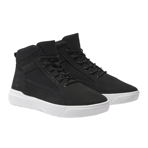 Timberland Men's Allston Mid Lace Up Sneaker, Black Nubuck, 10 Medium