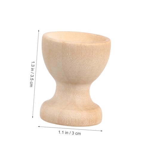 Warmhm 10 Sätze Eierablage Aus Holz Eierorganisator Eierhalter Für Theke Eierbecher Ostern Eierbecher Sparschäler Staffelei Eierstützbecher Aus Holz Eierhaltebecher Stück * 10 – Bild 3