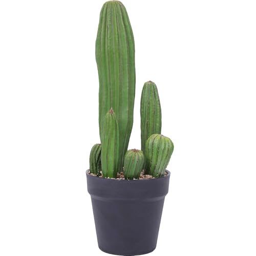 Yinleus Artificial Cactus 16inch Faux Cactus Fake Cactus Potted Plants for Indoor Outdoor Home...