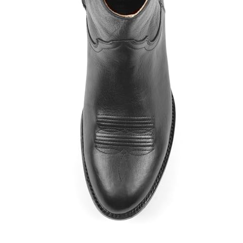 Image of 7L SIETE LEGUAS - Men's Leather Cowboy Zip Boot with Leather Sole style 11200