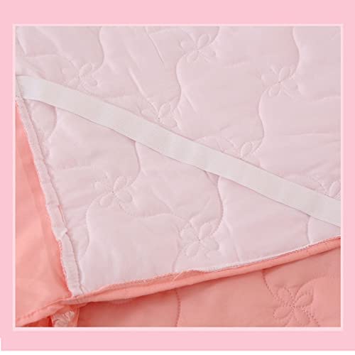 Copriletto con volant, 180 x 200/150 x 200/200 x 200/200 x 220 cm, con volant, resistente alle pieghe e allo sbiadimento (colore: A, dimensioni: 200 x 220 cm)