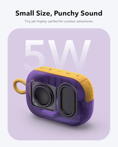 Image of soundcore Select 4 Go - Purple & Yellow | 20H Playtime, Floatable, Dustproof, Ultra-Portable Bluetooth Speaker, Powerful Sound, Ideal for Outdoors /Home /Travel-Purple