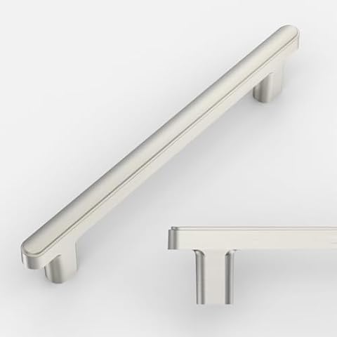 Amerdeco 10 Pack Satin Nickel Cabinet Pulls Cover