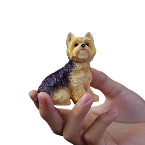 Figura de perro Yorkshire Terrier de resina realista, regalos conmemorativos para perros, escultura coleccionable de Yorkshire Terrier, decoración de sala de estar (largo x ancho x alto) Figura de perro Yorkshire Terrier de resina realista, regalos conmemorativos para perros, escultura coleccionable de Yorkshire Terrier, decoración de sala de estar (largo x ancho x alto)