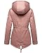 MARIKOO Damen warme Winterjacke mit kuscheliger verstellbarer Kapuze Manolya Terracotta Gr. L