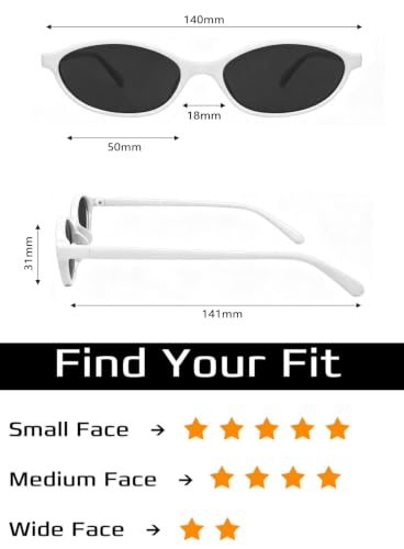 Image of GUVIVI Retro Oval Sunglasses for Women 90s Cat Eye Shades UV protection | 2026 Chic Sunnies Y2K Lightweight Trendy Narrow Sun Glasses Vacation Travel Beach Outfits Must Haves