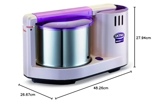 Ultra Grind+ Gold 2 Liter Table Top Wet Grinder with Atta Kneader, 110 Volt