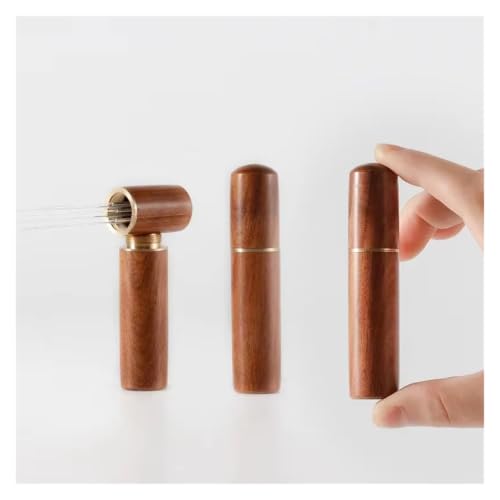 Distribuidor de café de acero inoxidable y madera de nogal para un prensado uniforme 6