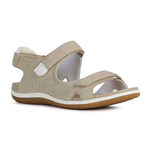 Geox D Sandal Vega A, Sandalias para Mujer, Gris (Taupe) , 42 EU