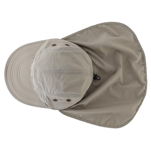 Outdoor Mens Sun Hat with Removable Neck Flap Fishing Hat for Men UPF 50+ Sun Protection Cap Safari Hiking Hat - Image 4