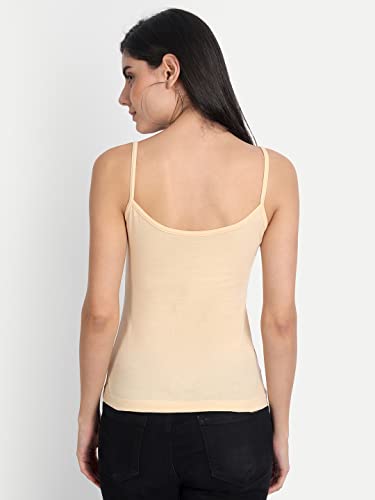 Image of Aimly Women's Regular Fit Cotton Camisole Slip Spaghetti | Combo Pack of 2