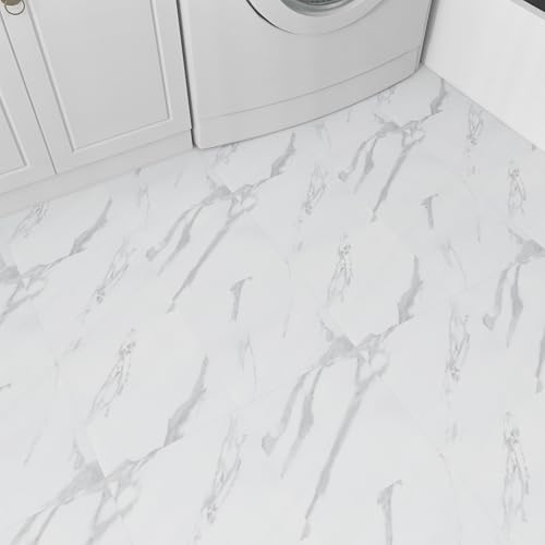 Yukaspc U5015-20 Marble Peel And Stick Floor Tiles Marble Look 12 Inchx12 Inch Waterproof And Self Adhesive Vinyl Tiles thumb #5