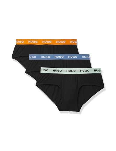HUGO Men's 3 Pack Stretch Cotton Hip Brief