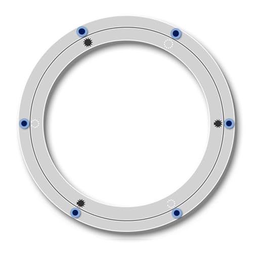 Dining Table Turntable Base Bearing Aluminum Alloy Marble Solid Wood Round Table Glass Table Rotating Home Circular Track(30cm)