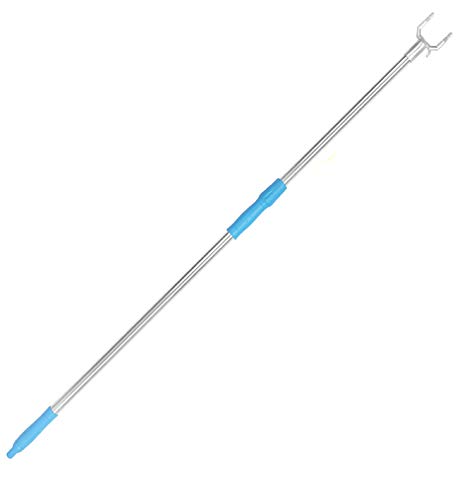 Asunflower Retractable Reach Pole, Telescopic Pole with Hook Utility Reaching Stick