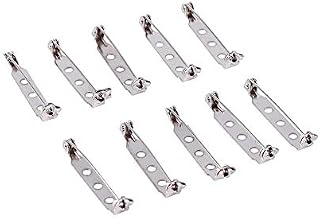 50Pcs Bar Pins Brooch Lock Back Safety Catch Rolling DIY Brooch Craft 20/25/32/38mm Silver(32mm)
