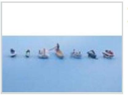 T Gauge Model Train Scenery Miniature Watercraft Set B (C-003)
