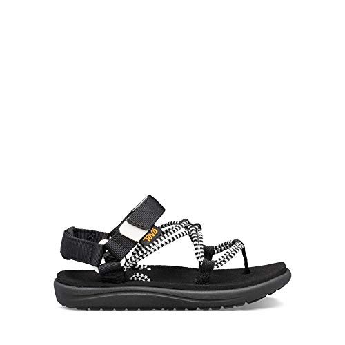Teva Girls' K VOYA Infinity Sandal, Black/Bright White, 3 Medium US Little Kid