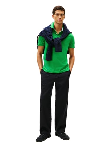Image of Tommy Hilfiger Mens Short Sleeve Cotton Pique Polo Shirt in Regular Fit
