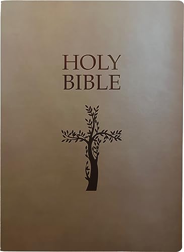 KJV Holy Bible, Cross Design, Large Print, Coffee Ultrasoft: (Red Letter, Brown, 1611 Version) (King James Version Sword Bible) - image 1