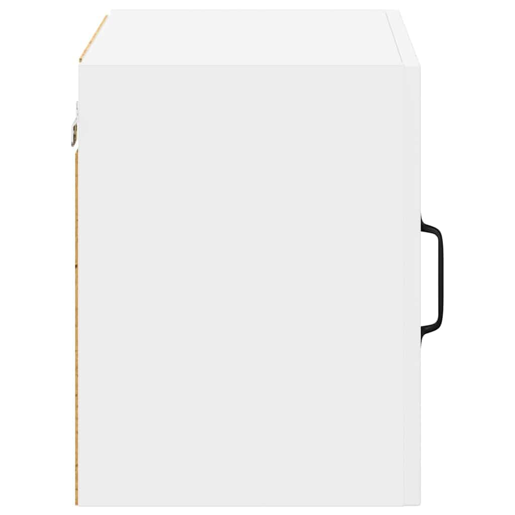 Wandschrank Lucca Weiß aus Holzwerkstoff 50 x 31 x 40 cm mit 2 Regalen und 1 Tür, vielseitiger Küchenschrank für Stauraum, Aufbewahrung und Moderne Küchenorganisation