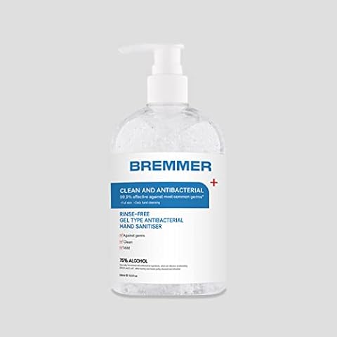 Bremmer Antibacterial Hand Gel 500ml x 30 | 75% Alcohol Cover
