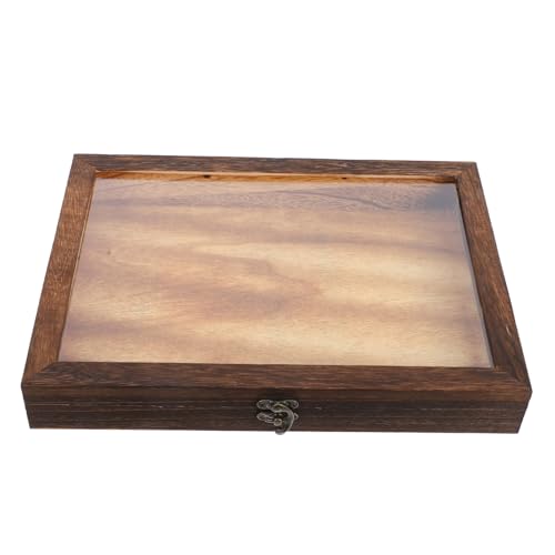 Cabilock Wooden Display Case for Insect Specimen Butterfly Enclosure Flower Specimen Storage Lock Secure Random Style