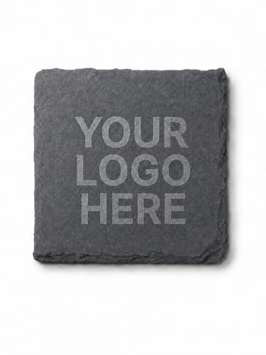 Custom Personalised Slate Drinks Coaster - Laser Engraved