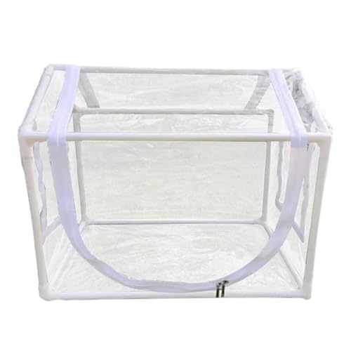 Giwnhvx Mini portátil con cubierta de PVC transparente, puerta delantera enrollable y fácil montaje para jardinería interior/exterior