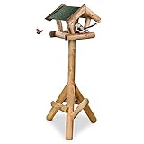QUALITÄT – Das Vogelhaus von gartenetage ist aus massivem Kiefern-Holz, mit viel Liebe handgefertigt. Das Dach ist mit grünem Bitumen gedeckt. Das Vogelhäuschen ist damit robust und wetterfest und somit sehr langlebig.